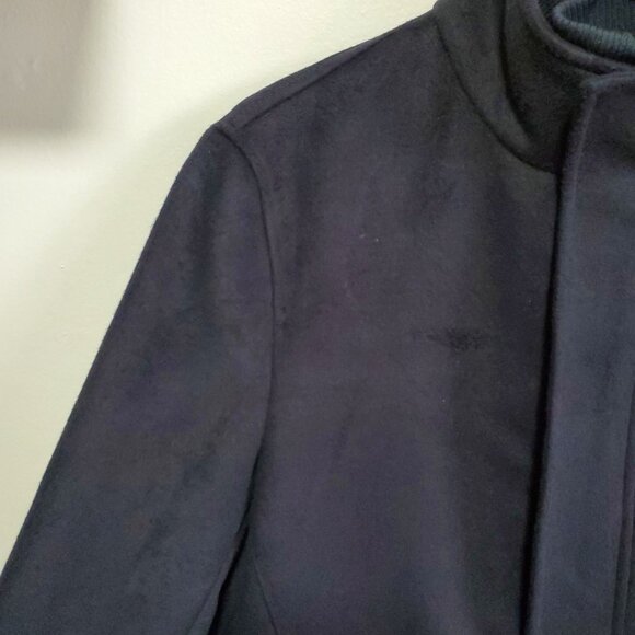 ZARA Soft Mid-Length Peacoat Pea Coat Jacket Preppy Coastal Navy Men's Medium - Picture 3 of 14